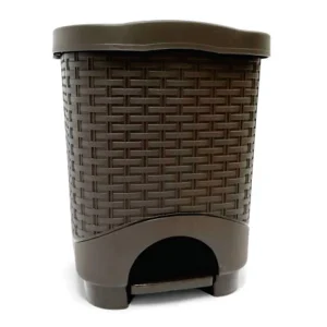 PAPELERA DE PEDESTAL RATTAN 8L WENGUE COLPLAST