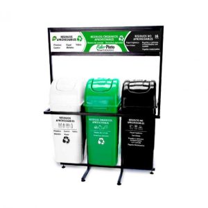 Punto Fuller Ecológico 35L Blanco Verde y Negro – Reciclaje