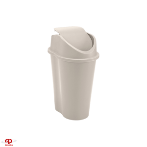 Papelera Style Tapa Vaivén 5 Litros Taupe